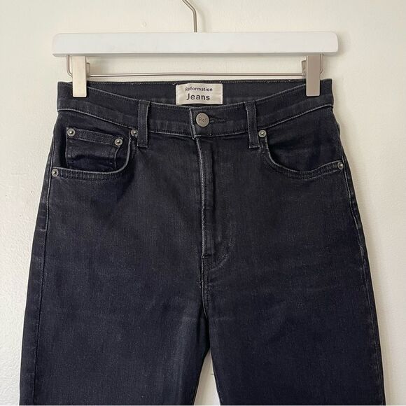 Reformation High & Skinny Jeans in Faded Black size 26 preowned - Picture 2 of 8